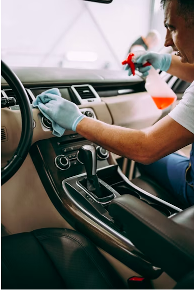 Interior car cleaning service